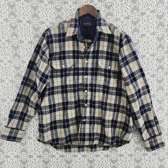 Preswick & Moore Other - Vintage Preswick & Moore 100% Pure Virgin Wool Button Down Plaid Men's Shirt L